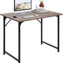 BestOffice Computer Desk,Home Office Desk, Modern Simple Style for Home Office Study Writing (Brown, 32 inch)
