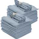 48 Pcs Cotton Linen Cloth Napkins, 16.5x16.5 Cheesecloth Napkins with Fringe, Cotton Gauze Dinner Table Decorations for Weddings, Banquets, Parties