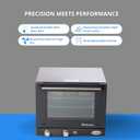 Cadco OV-003 Quarter-Size Commercial Countertop Convection Oven, 3 Pan Capacity, Manual Time & Temp Controls, Stainless Steel, 18-7/8" Wide, 120V, NSF & UL Certified