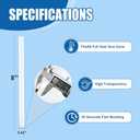 Hot Glue Sticks, Full Size, 8" Long x .43" Diameter, Clear, 100 Sticks, PALOKA