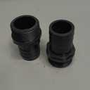 2 Pieces Pool PVC Fitting Tube Fitting Adapter Barbed Hose Fittings Barbed x NPT Male for Industrial Tube Portable Water Garden Kitchen Hose Swimming Pool Pump(1-1/2",Black,4 Pcs)