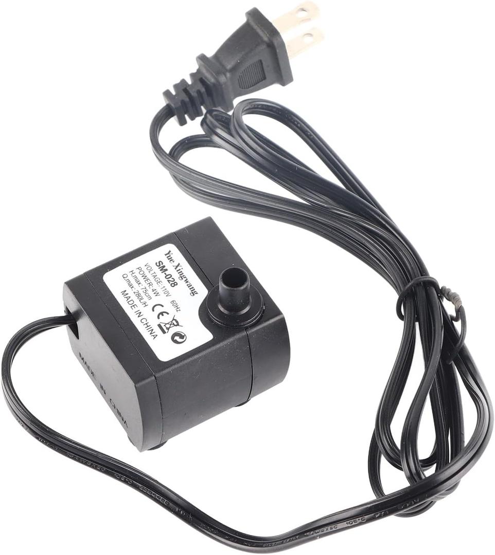 Submersible Pump, Mini Water Fountain Pump for Pond Fountain Aquariums Fish Tank Statuary Hydroponics Statuary