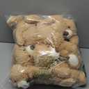 Skylety 10 Pcs Bears Bulk Stuffed Animal Plush Toys 10-14 Inches Birthday Party Favors(Light Brown)