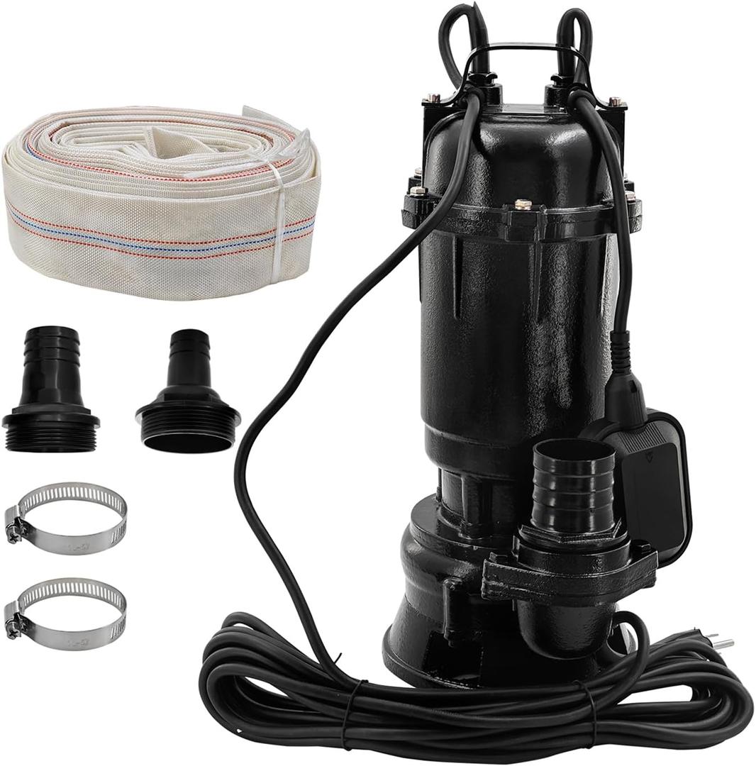 2HP Submersible Sump Pump 220V Cast Iron Sewage/Effluent Pump