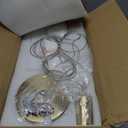 Pendant Lights Kitchen Island, 6500K Modern Kitchen Island Lights Brushed Gold, 3 Pack Ceiling Lighting Fixtures with Crystal Bubble, Integrated LED Hanging Light for Dining Room Restaurant