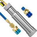 HTOMT AC Oil Injector Kit, A/C Dye Oil Injector with R1234YF Low Side Quick Coupler and QC12 Quick Coupler, for R1234YF R134A R22 R12 Refrigerant System