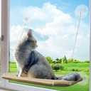 Cat Window Perch, Strong Suction Cups Easy Clean Safety Cat Hammock Window Seat for Large Fat Cat or Double Cats