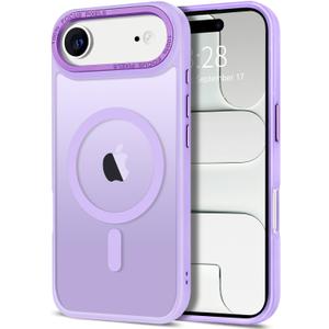 Hython Case for iPhone Air Case Magnetic Translucent Matte Phone Cases 6.5" [Compatible with MagSafe] Thin Slim Fit Shockproof Bumper Hard Protective Cover for Women Men Girls, Light Purple