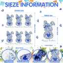 Peryiter 100 Pcs Easter Blue White Bunny Paper Napkins Spring Chinoiserie Flower Coquette Bunny Napkins Grandmillennial Disposable Rabbit Dinner Hand Towel for Easter Spring Birthday Party Supplies