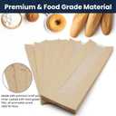 105 PACK Paper Bread Bags with Stickers, Long French Bread Bags Kraft Paper Bread Loaf Bags with Clear Window for Homemade Bread & Baked Food Storage(13.78 * 4.33 * 1.57 Inch)