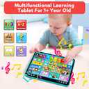 Peacurh Trilingual Learning Toy Tablet with Music & Sound, Montessori Speech Musical Therapy Toys, Gifts for Boy, Girl, Baby, Toddler, for Age 1, 2, 3 Year Old (12-18 Months)