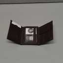 Leatherboss Genuine Leather Boys Slim Compact Flap Id and Coin Pocket Trifold Wallet for men women, Dark Brown