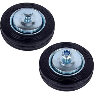 Griddle Wheels for Blackstone 22" 28" and 36" Griddles, 2PCS Griddle Wheel Replacement Parts for Blackstone Griddle Accessories, Black Rubber Fixed Wheel, 4 Inch