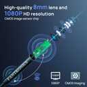 Borescope Inspection Camera, Fantronics Industrial Endoscope IP67 Waterproof 8mm Camera with 8 LED Lights for OTG Android & iOS Smartphone, iPhone, iPad, Samsung (16.4FT, Type-C, Micro, Lightning)