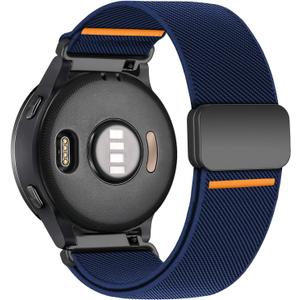 22mm Elastic Nylon Band for Garmin Venu 3 2/Vivoactive 4/Forerunner 970/965/955/265 46mm/255 46mm,Magnetic Stretchy Fabric Sport Watch Strap for Samsung Galaxy 3 45mm/Gear S3 Frontier