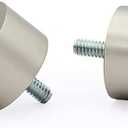 Ivilon Window Curtain Rod End Cap - 1 inch Pole. 120 to 240 Inch. Satin Nickel