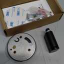 Windproof Door Stopper Indoor Heavy Duty Floor Door Stop Keep Door Open Mechanical No Drilling Door Stopper with Screws and Adhesive Pads, 1 Pack, Matt Black