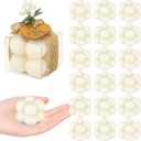 MTLEE Mini Bubble Candles Wedding Favors Gifts for Guests 1.57" x 1.38" Bubble Candles with Cards Dried Flowers DIY Gift Set for Baptism Party Bridal Shower Thank You Gifts(Ivory,30 Sets)