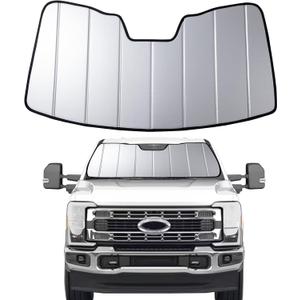 2017-2022 F250 F350 Windshield Sun Shade for Ford F-250 F-350 Super Duty 2017 2018 2019 2020 2021 2022 Automotive Car Front Window Sunscreen Sunshade