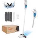 REECOO Lightweight Stick Vacuum Cleaner, Unique Vacuum and Mop Combo - 3 Dust Filters/Microfiber Pads,Corded Stick Vacuums & Electric Brooms - 400W 12Kpa Suction for Kitchen, Bedroom, Living Room