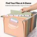 SUNEE 25 Count Hanging File Folders, Pastel Colors, Hanging File Folders Letter Size, Hanging Folders with 1/5-cut Tabs, Designed for Bulky Files, Filing Cabinets, Medical Charts
