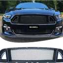 WildWell Mustang Grill For Ford Mustang 2015-2017 Front Upper Hood Grill Mesh Style Black