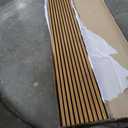 Art3d 2pcs-104 x 15.75in Slat Acoustic Panel for Wall and Ceiling, 3D Fluted Sound Absorbing Panel with Wood Finish, Teak