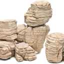 Natural Aquarium Rocks PH Neutral Stone 2-7inch Fish Rocks 10lb Pagoda Rocks for Aquariums, Landscaping Model,Tank Decoration,Amphibian Enclosures-6-7Pcs