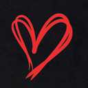 Valentines Day Shirt for Women Love Heart Printed T-Shirts Casual Summer Tee Tops (Black, XL)