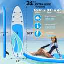 Inflatable Stand Up Paddle Board for Adult All Skill Levels- 10'x4" Ultra-Light SUP Paddleboard with Durable Non-Slip Deck and Paddle Board Accessories Fins, Paddle, Pump, Backpack, Leash