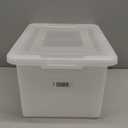 IRIS USA File Box, Plastic File Boxes With Lids, Document Organizer for Letter/Legal File, Document Box, Storage Bin For Hanging Files, Secure Latching Lid Stackable BPA-Free, Clear 35 Qt. 1 Pack