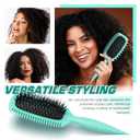 Candy Brush Curl Defining Hair Brush for Effortlessly Detangling Shaping and Styling Curls, Curl Brushes with EdgeLift for All Wet or Dry Hair Types for Women and Girl, Reduce Pulling and Frizzing (Green)