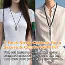 2-in-1 Wristband & Neckband Accessory for Plaud NotePin & NotePin S AI Voice Recorder - High-Clarity PC Case with Magnetic Strap & Adjustable Neck Strap (Black)