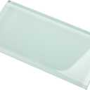 Lovdeco Peel and Stick Glass Subway Tile, 3 x 6 Inch, 5 Sq Ft, Light Green Glass for Bathroom Kitchen Backsplash Wall, 40-Pack