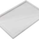 White Marble Vanity Tray, Rectangle Stone Vanity Trays for Perfume, Cosmetics, Jewelry, Candle, 12 x 8 Inch