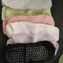 LUCKIEY Non-Slip Pilates Socks for Women 6 Pairs - Yoga, Barre, Hospital, Barefoot Grip Socks