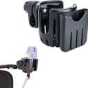 Cup Holder Compatible with Cybex Stroller | Rotable and Adjustable, Stroller Cup Holder with Phone Slot