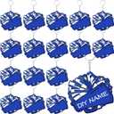 Tondiamo 20 Pcs Megaphone Cheer Keychain Bulk Cheer Gifts Cheerleader Pom Pom Bag Tag Cheerleader Acrylic Luggage Keychain Valentines Gift (Blue)