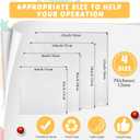 Baderke 12 Pcs White Square Cake Drums, 1/2 Inch Thick Square Cake Board Drum Fully Wrapped Foil for Christmas Baking Desserts Pastries, White Leaf Style, 12"L x 12"W x 0.5"H