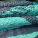 Uphome Outdoor Rug Waterproof 6x9 ft, Patio Plastic Straw Rugs for RV Camping, Reversible Butterfly Mat Outside, Indoor Outdoor Floor Carpet for Back Yard Deck Balcony Porch Beach Picnic, Teal