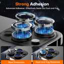 for iPhone 16 Pro/iPhone 16 Pro Max Camera Lens Protector, Tempered Glass Screen Protector Metal Individual Camera Cover Accessories [Anti-drop] Case Friendly- Glitter Black Titanium