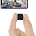 Mini Indoor Wireless WiFi Camera Small Home Security Cameras Body Small Outdoor HD Spy Micro Nanny Cam Pet Dog Babysitter House Security Camaras Room Cams No Need Wifi Cam Compatible with Android (Black)