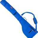 AKOZLIN Portable Golf Club Carry Bag, Foldable Small Golf Bag Holds 8-10 Clubs, Lightweight Sunday Golf Bag with Shoulder Strap for Men Women Kids Black (Blue)