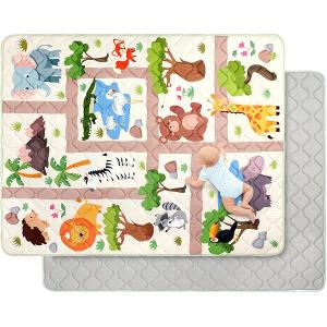 Baby Play Mat for Floor 59 * 71 Inch, Extra Thick Soft Cushioning Foam Mat for Kids, Non Slip & Washable Crawling Mat for Toddler, Padded Play Mat for Baby Tummy Time