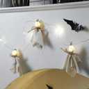 2 x Light Up Ghost Garland Halloween Decoration- Handmade LED Ghost String Light with Timer- Cute Ghosts Banner for Halloween Party Fireplace Mantle Wall Windows Decor (5.5Feet-Length)