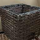 GRANNY SAYS Wicker Storage Baskets, Waterproof Wicker Basket with Handles, Trapezoid Woven Storage Bins for Organizing, Decorative Basket, Brown, 6-Pack