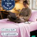 Twin XL Size 3 Piece Sheet Set - Comfy Breathable & Cooling Sheets - Hotel Luxury Bed Sheets for Women & Men - Deep Pockets, Easy-Fit, Soft & Wrinkle Free Sheets - Light Pink Oeko-Tex Bed Sheet Set
