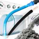Holikme Dryer Vent Cleaner Kit 2 Pieces - Upgraded Dryer Lint Screens Cleaner Brush Part,Compatible with Most Vacuum Cleaner,Vacuum Hose Attachment & Refrigerator Coil Brush,Quickly Lint Remove,Blue