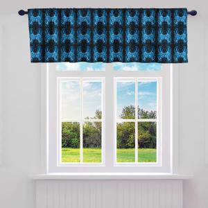 Feelyou Kids Gamer Valance Curtains Game Controller Kitchen Curtains Valances 1 Panel 52"x18" for Boys Honeycomb Gaming Gifts Curtain Valances Gamepad Pattern Blue Valance Curtains (Multi 35)