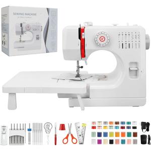 Beginners Sewing Machine for Beginners, Dual Speed Portable Electric Mini Sewing Machine with 14 Stitches, Complete Repair Kit for Clothing Fabrics, Handheld Sew Machine for DIY Travel & Home Use